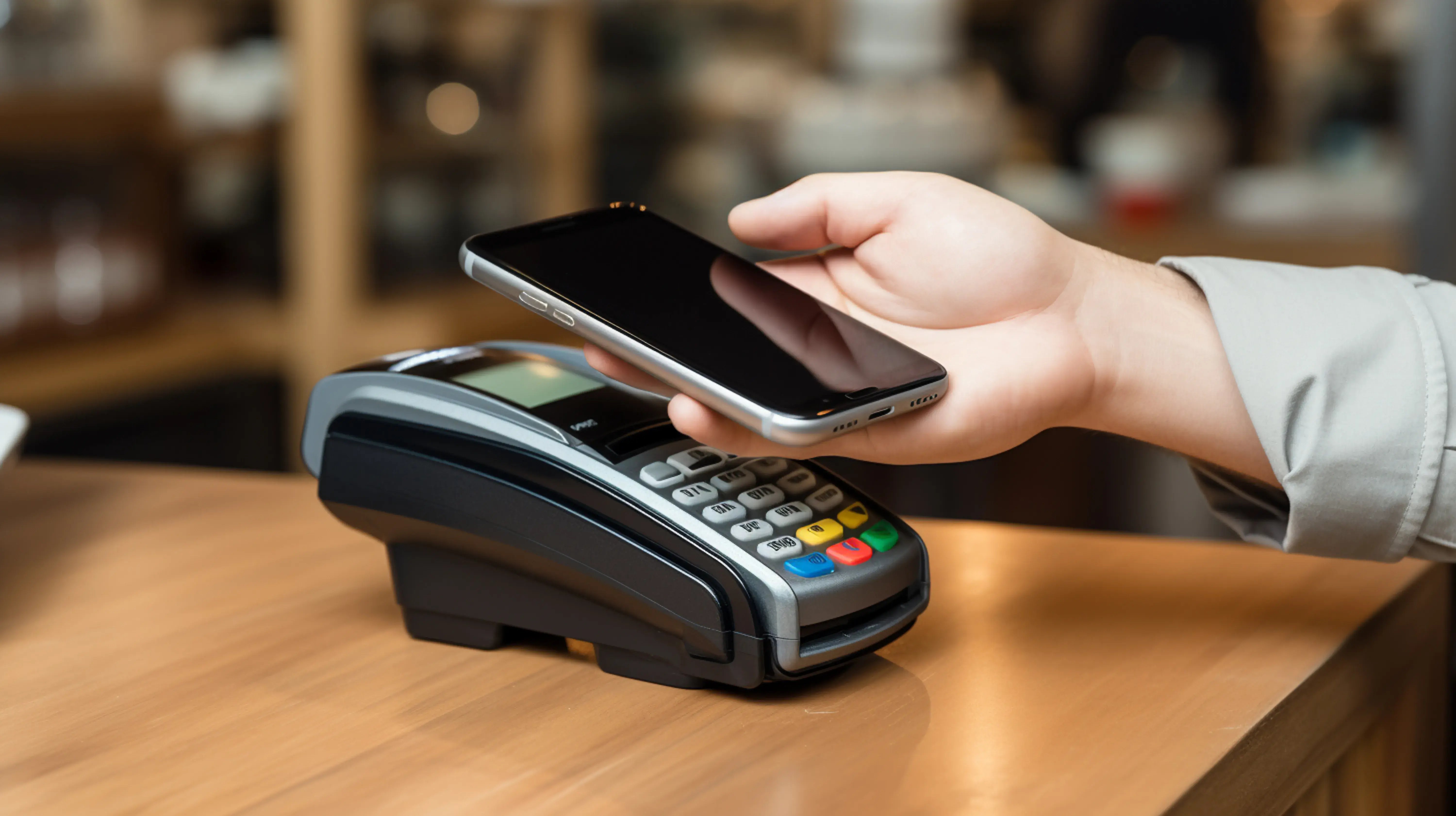 payment-terminal-with-payment-card-coffee-machine-credit-card-paying-nfc-payment-restaurant-cafe