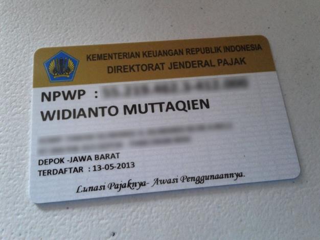 NPWP Widianto Muttaqien